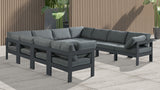 Nizuc - Outdoor Patio 10 Piece Modular Sectional With Gray Frame
