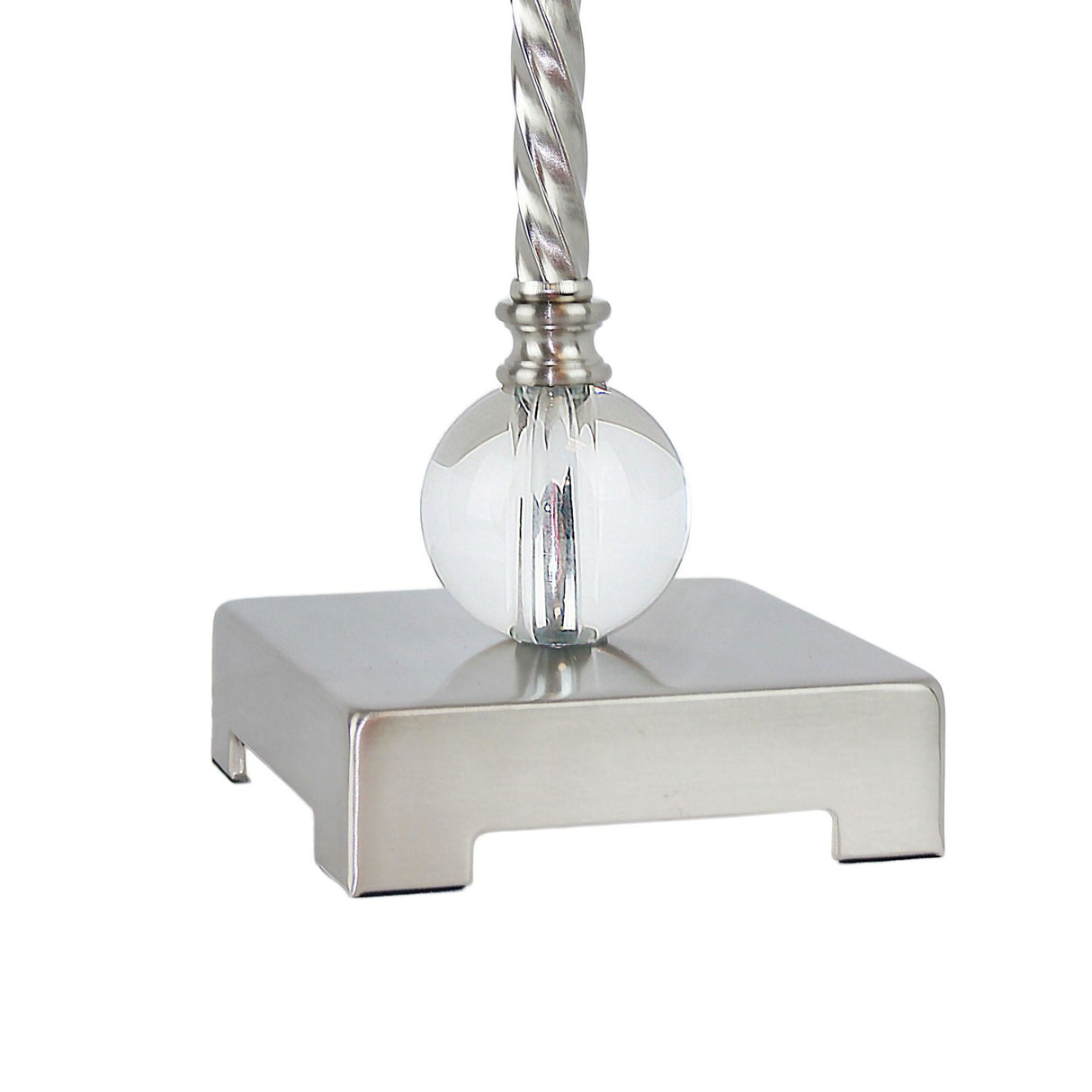 Clarity - Metal Buffet Lamp (Set of 2) - Brushed Nickel, Clear Crystal