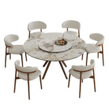 Modern Sintered Stone Dining Table Set With Chairs