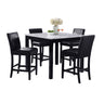 5 Piece Counter Height Dining Set With Table And Upholstered Chairs