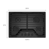 Whirlpool WCGK5030PB gas cooktop dimension diagram