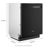 Whirlpool WDT550SAPB dishwasher dimensions