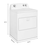 Whirlpool WED4850HW dryer dimensions