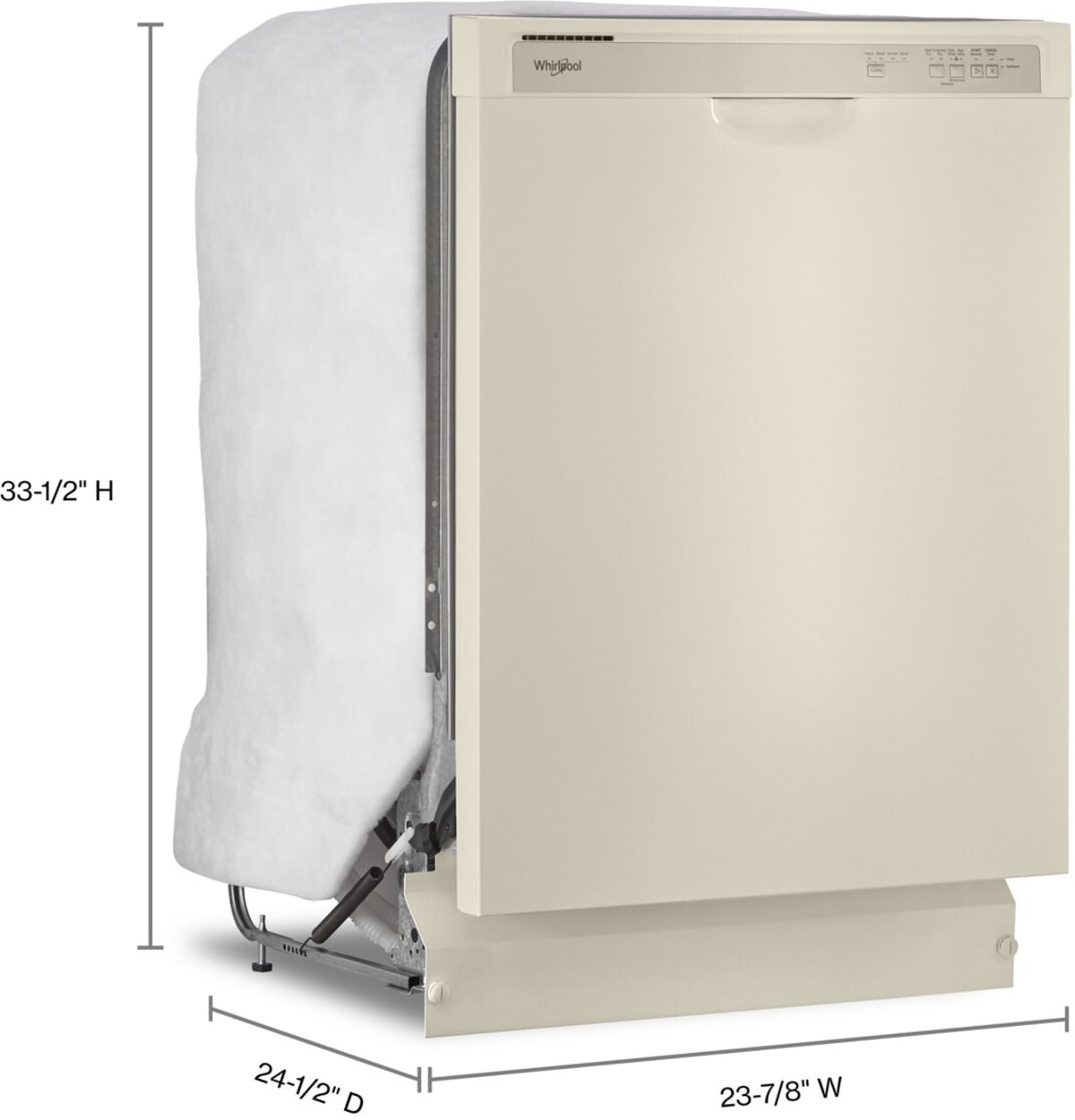 Whirlpool WDF341PAPT dimensions