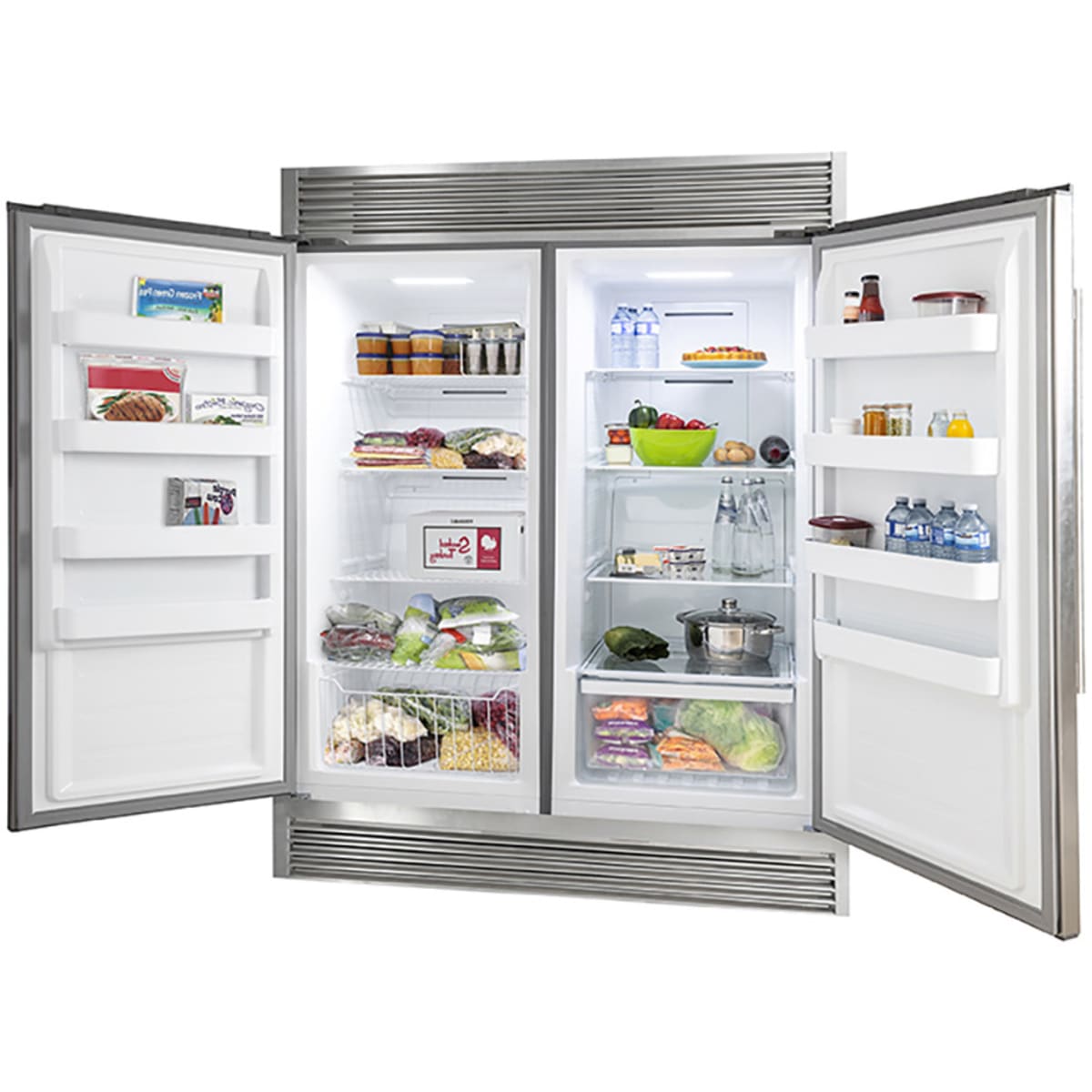 Forno FFFFD193360S Side-by-Side Column Set with 28 Inch Freezer in Stainless Steel