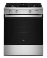Whirlpool WSGS4530TS stainless steel gas range front