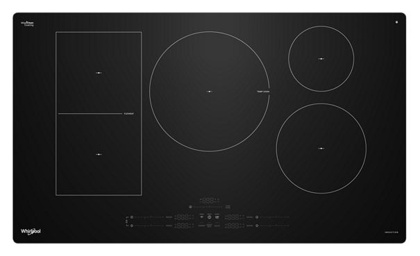 Whirlpool WCIT7536SB 36-inch black induction cooktop