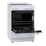 Danby DR24V1WGLP gas range oven open, right angle