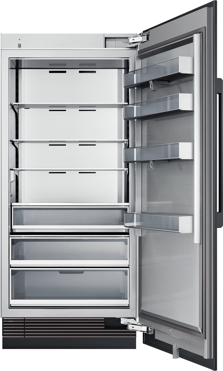 Dacor DRR36980RAP 36 Inch Panel Ready Column Refrigerator open interior view