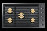 Dacor DTG36M955FM front view burners off