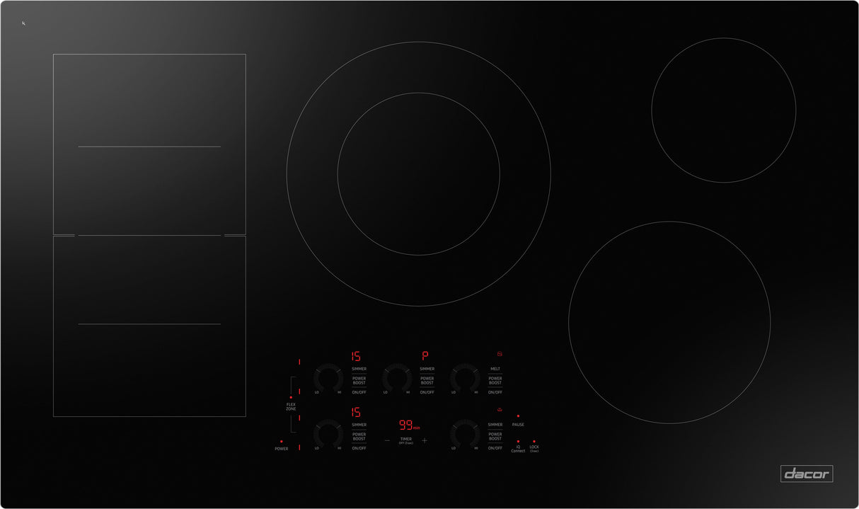 Dacor DTI36P876BB 36 Inch Induction Cooktop front view