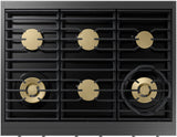 Dacor DTT36T960GM 36 Inch Gas Rangetop Illumina knobs detail