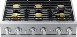 Dacor DTT36T960GS 36 Inch Gas Rangetop angled view
