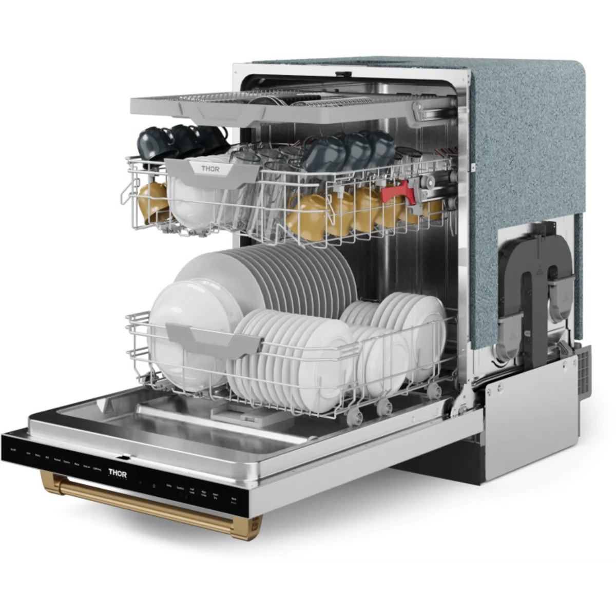 24 Inch Built-In Fully Integrated Dishwasher with 15 Place Setting Capacity