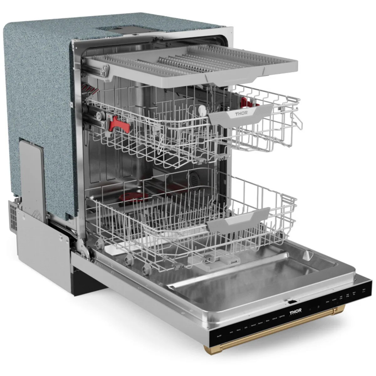 24 Inch Built-In Fully Integrated Dishwasher with 15 Place Setting Capacity