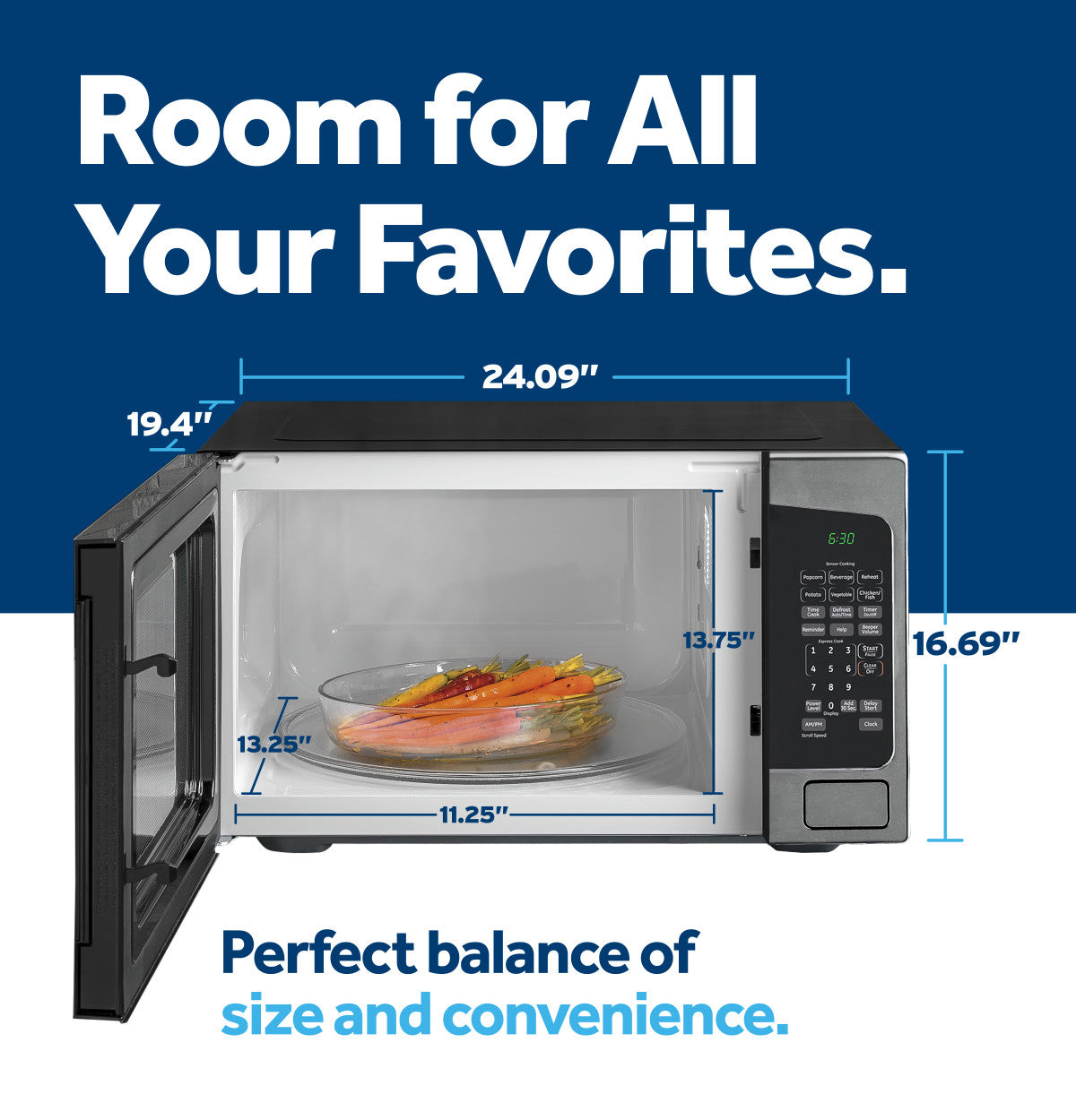 GE GCST20S1WSS 2.0 cu ft Countertop Microwave