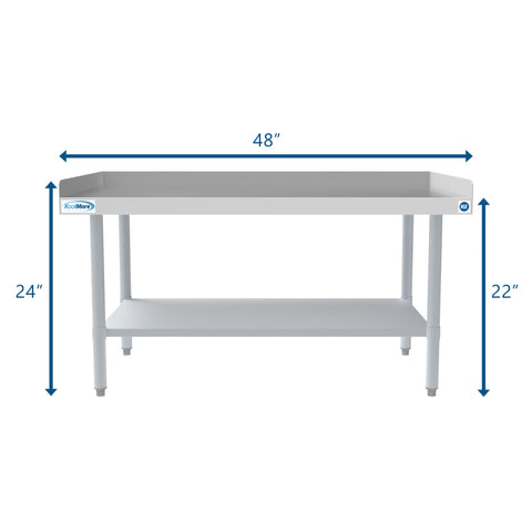 30" x 48" 16-Gauge Stainless Steel Equipment Stand with Galvanized Undershelf, EQT-163048.