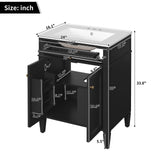 Bathroom Vanity With 2 Doors And Tip Out Drawer, Soft Closing Hinges