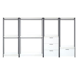 Fiona - Freestanding Walk In Closet System With Metal Frame Durable Storage Solution Melamine - White