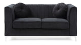 Glam Styled Micro Suede Velvet Loveseat