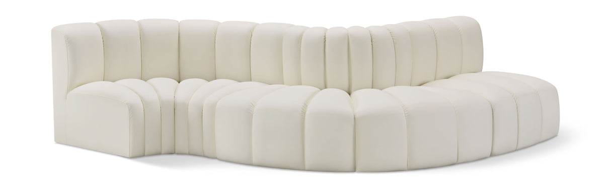 Arc - Faux Leather 5 Piece Modular Sofa