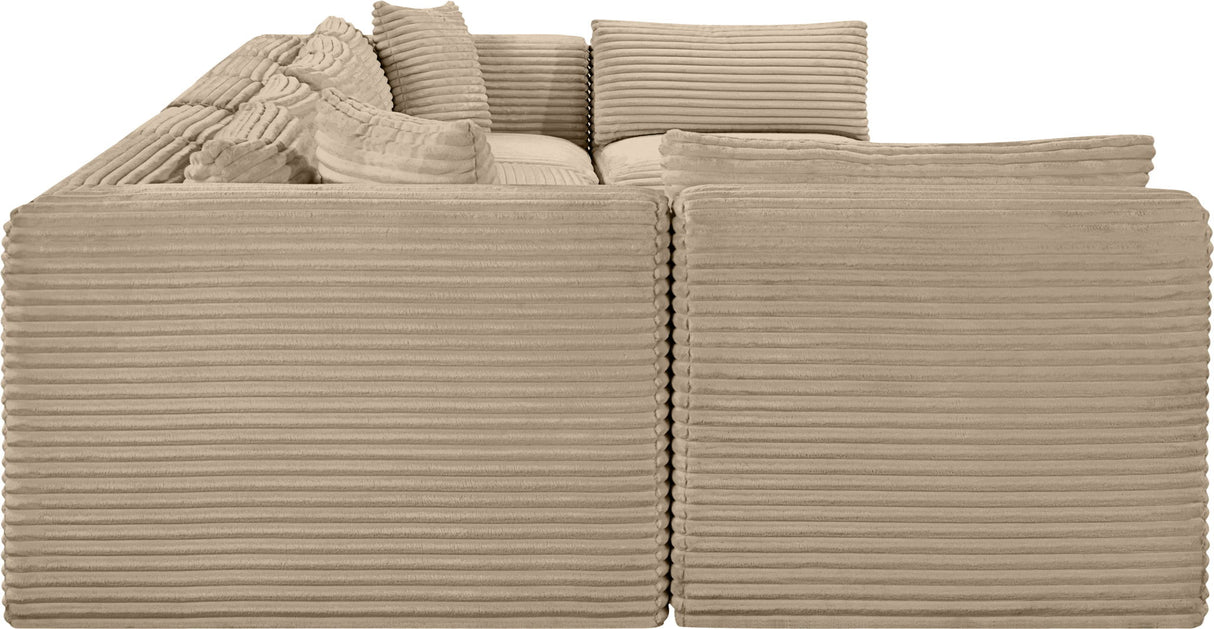 Shaggy - Fabric 7 Piece Modular U-Shaped Armless Sectional