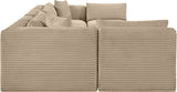 Shaggy - Fabric 7 Piece Modular U-Shaped Armless Sectional