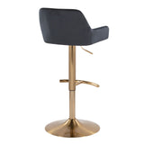 Daniella - Adjustable Barstool (Set of 2) - Gold Base