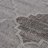 Guros - 6' X 9' Trellis Indoor / Outdoor Area Rug - White / Gray