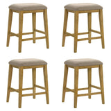 Jane - Contemporary Transitional Wood Counter Height Kitchen Bar Stool