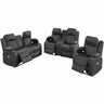 Power Motion Living Room Set With USB Port, Adjustable Headrest, Cup Holder