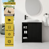 Freestanding Bathroom Vanity With Sink, Soft Close Door