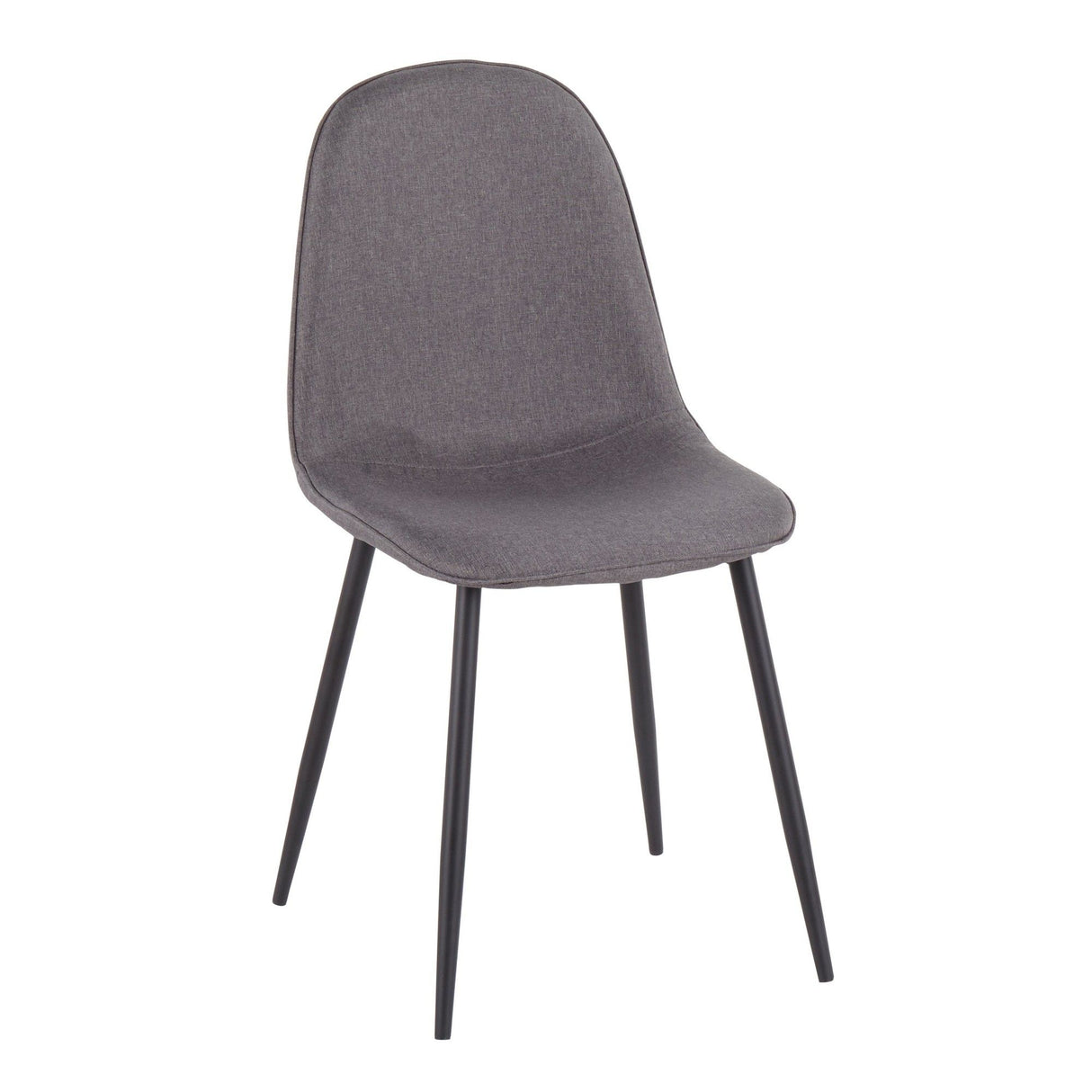 Pebble - Contemporary Chair (Set of 2) - Black Steel