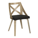 Dakota - Charlotte 5 Piece Dining Set - Antique Metal, Espresso Bamboo