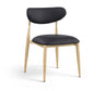 Ronda - Vegan Leather Upholstered Dining Side Chair - Natural Legs
