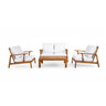 4 Piece Outdoor Sofa Set With Cushions And Coffee Table