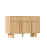 Curved Credenza, Wide Storage Cabinet For Dining Room