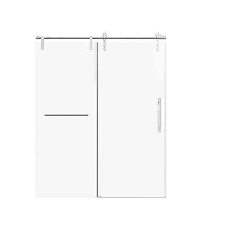 Frameless Single Sliding Shower Doors With Towel Rail & Handle