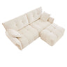 Sofa Set With Ottoman And Pillows, Textured, High Resilience Cushions