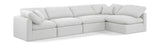 Indulge - Linen 5 Piece Modular Sectional - White