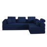 Modern L-Shape Modular Sectional Sofa, Compressed Design