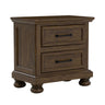 2 Drawer Nightstand With USB Charging Station