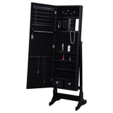 Casey - Jewelry Cheval Mirror With Storage - Black