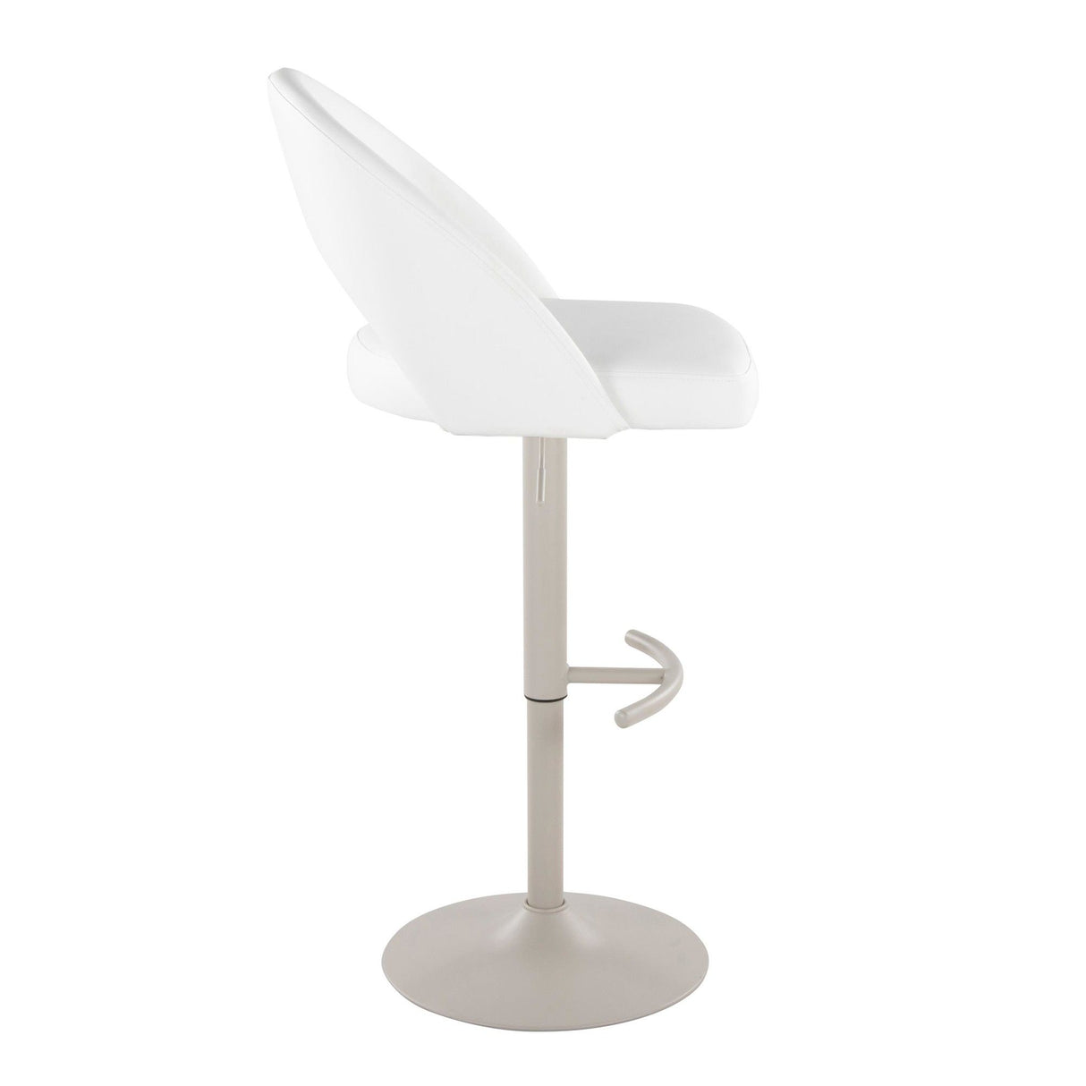 Renee - Adjustable Barstool (Set of 2) - Pearl Gray Base