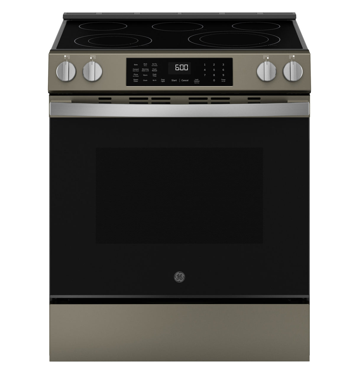 GE GRS600AVES 30-inch slide-in electric range in Fingerprint Resistant Slate