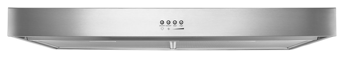 Whirlpool WVU37UC6FS 36-inch under cabinet range hood in stainless steel