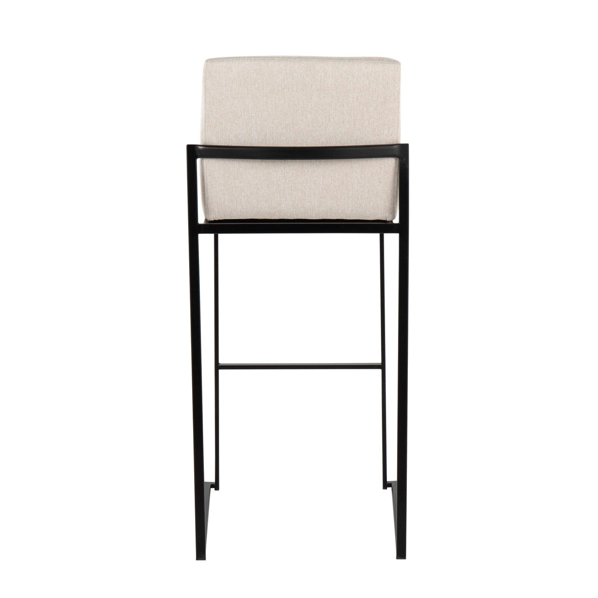 Fuji - High Back Barstool - Black Steel Legs