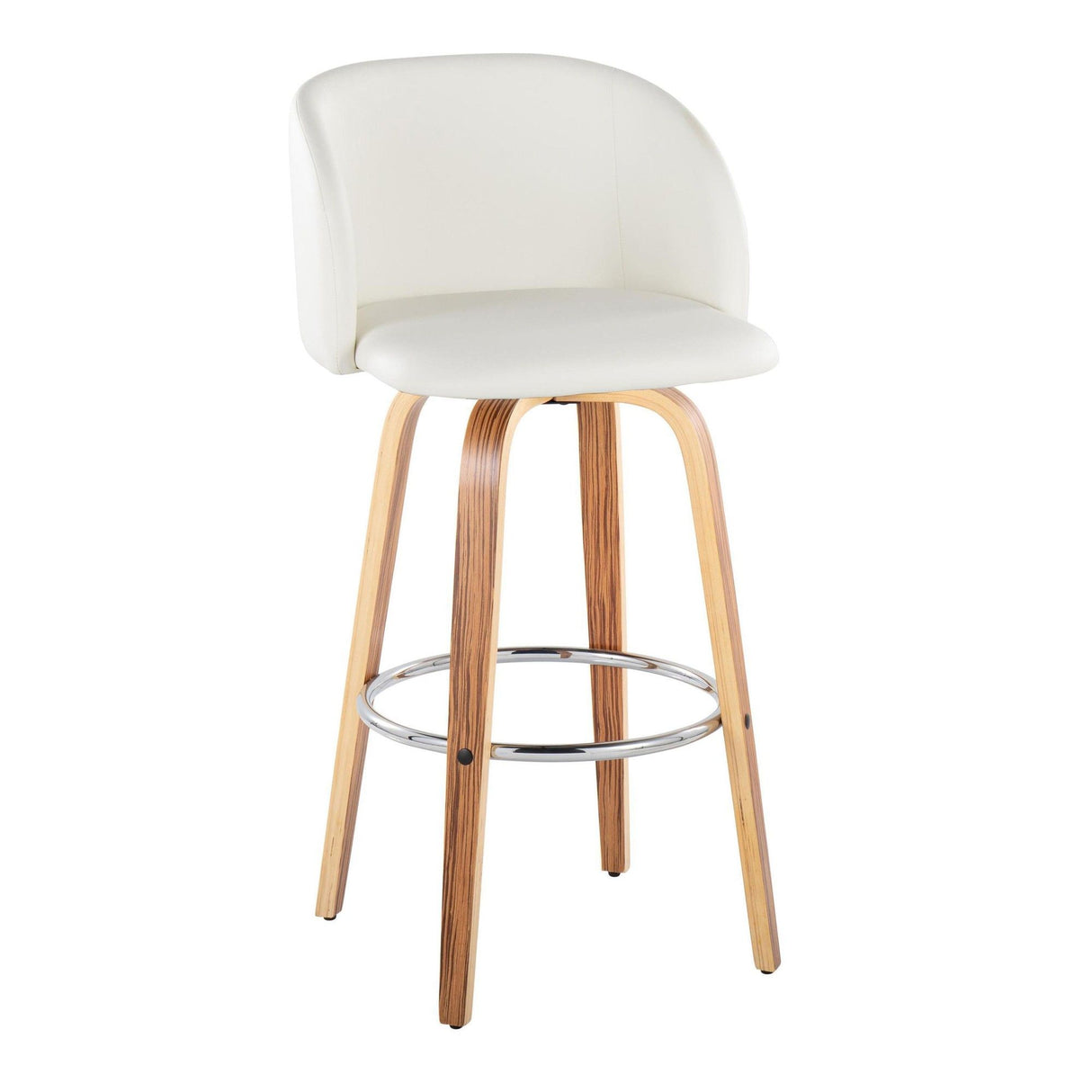 Fran - Fixed-Height Barstool (Set of 2) - Zebra Wood