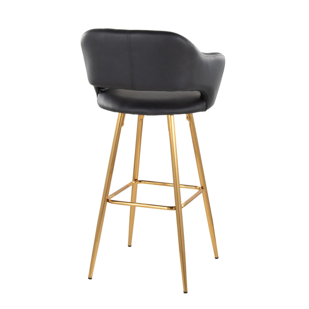 Margarite - 30" Fixed-Height Barstool - Gold Metal (Set of 2)