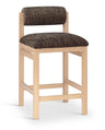 Roundhill - Fabric Counter Stool - Natural Frame